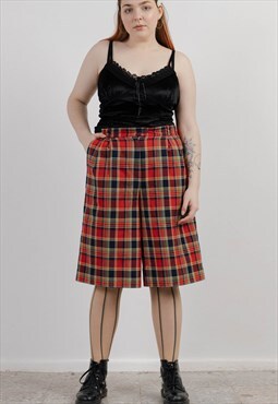 Vintage 90s Straight Fit High Waisted Checkered Skorts L