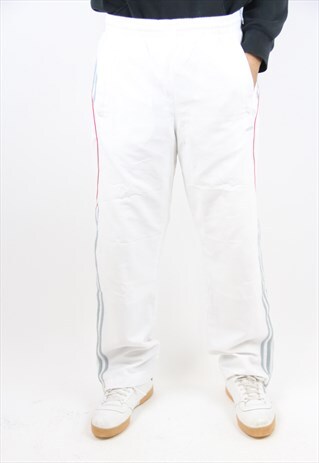 VINTAGE ADIDAS WHITE TRACKSUIT BOTTOMS