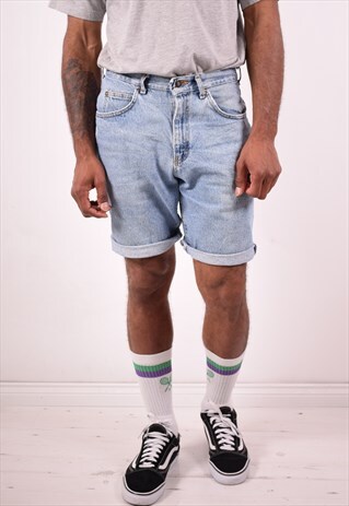 LEE MENS VINTAGE DENIM SHORTS W32 BLUE 90S