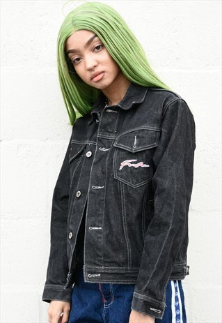 VINTAGE FUBU BLACK DENIM JACKET