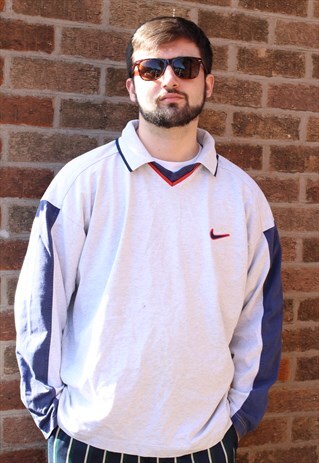 VINTAGE NIKE LONG SLEEVE POLO SWEATER
