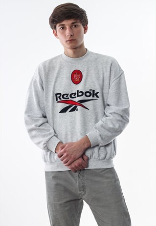 VINTAGE REEBOK LIVERPOOL FOOTBALL CREW NECK 90S GREY
