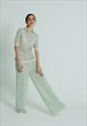 Light weight short sleeve button up cotton knit shirt marine