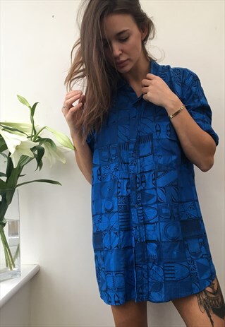 CRAZY PATTERN OVERSIZED RETRO VINTAGE UNISEX FESTIVAL SHIRT
