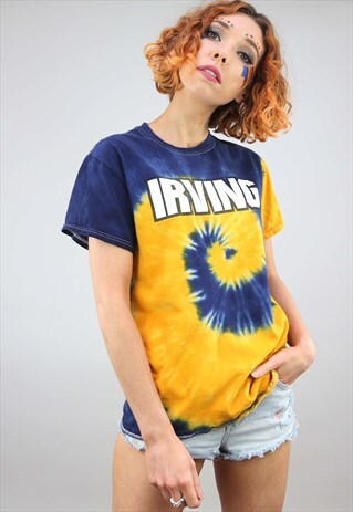 VINTAGE TIE DYE COLOURFUL FESTIVAL T-SHIRT
