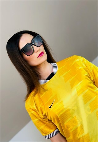 NIKE SOCCER USA YELLOW FOOTBALL JERSEY SHIRT WOMEN SMALL