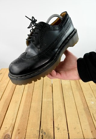 VINTAGE DR MARTEN BLACK BROGUES