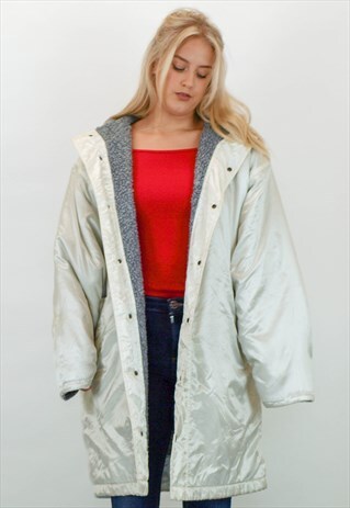 VINTAGE RECORDER BY ASICS LONGLINE SHEARLING JACKET