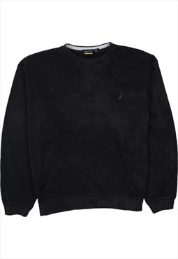 Vintage 90's Nautica Sweatshirt Heavyweight Crew Neck Black