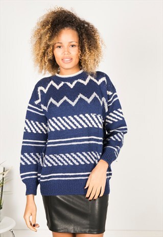 VINTAGE 80S CASUAL KNIT JUMPER / R466