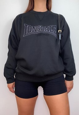 Vintage Lonsdale Black Spell Out Sweatshirt