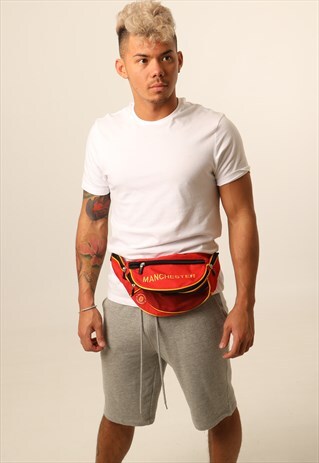 VINTAGE MANCHESTER UNITED EMBROIDERED FESTIVAL BUMBAG