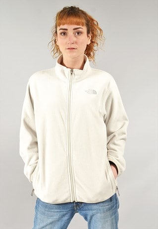 VINTAGE NORTH FACE WHITE FLEECE JACKET