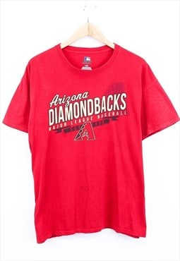 Vintage MLB Arizona Razorbacks Tee Red With Chest Print 