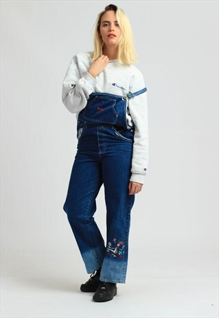 VINTAGE DR. SEVSS DENIM LONG LENGTH DUNGAREES