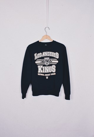 VINTAGE NHL LA KINGS BLACK PRINT SWEATER