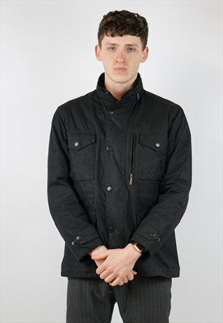VINTAGE BARBOUR BLACK JACKET