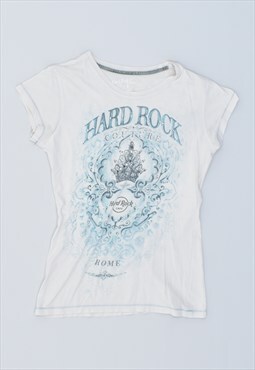 Vintage 90's Hard Rock Cafe Rome T-Shirt Top Grey