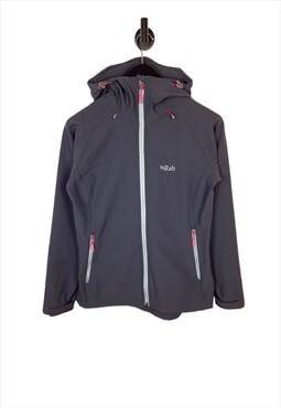 Women's Rab Salvo Jacket Soft Shell In Grey Size UK 10