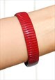 LADIES MINI DARK RED WATCH ON EXPANDER STRAP