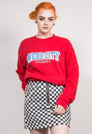 VINTAGE 90'S WEBB CITY CARDINALS COLLEGE SPORTS SWEATSHIRT