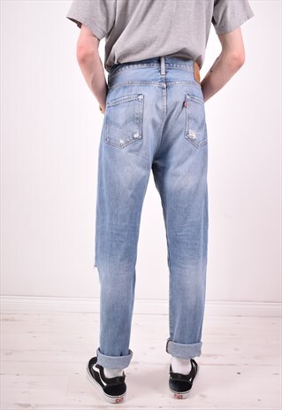 LEVI'S 501 MENS VINTAGE JEANS W34 L34 BLUE 90S