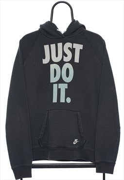 Nike Just Do It Slogan Black Hoodie Womens