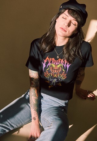 SHORT SLEEVED T-SHIRT BLACK 'SEEK & DESTROY'