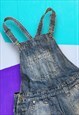 VINTAGE LADIES DENIM SHORT DUNGAREES