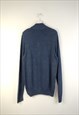 VINTAGE DOCKERS JUMPER QUARTER ZIP IN BLUE L