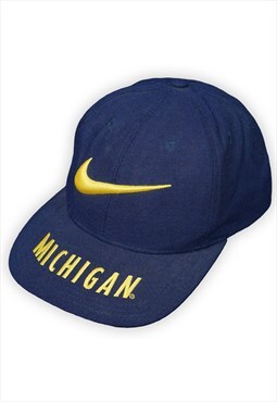 Vintage Nike Michigan Wolverines Navy Baseball Cap Womens