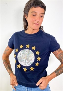 Vintage 90s navy italy t-shirt 