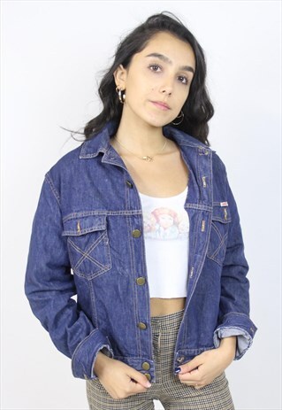 VINTAGE 90'S DARK DENIM JACKET