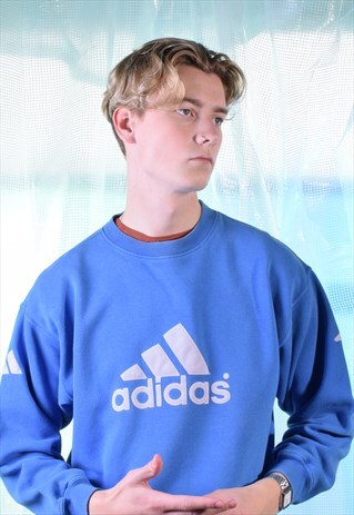 VINTAGE ADIDAS BLUE SWEATSHIRT