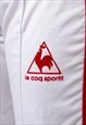 LE COQ SPORTIF Y2K TRACK PANTS IN WHITE JOGGERS LOW WAIST
