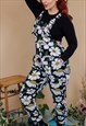 DOODLE DAISY RETRO STRETCH DUNGAREES 
