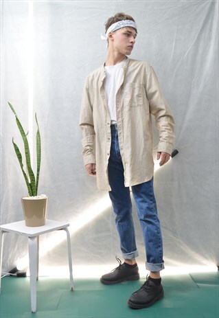 RETRO COTTON BROWN SHIRT