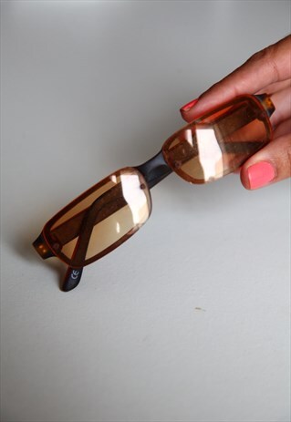 VINTAGE BROWN-ORANGE FRAME, ORANGE LENSES