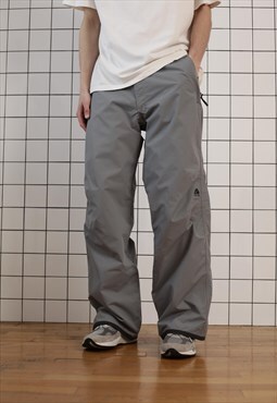 Vintage NIKE ACG Pants Ski Baggy Shell Trousers 90s Grey
