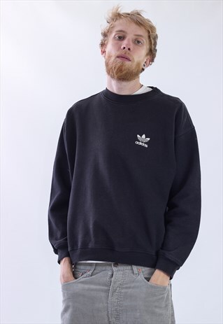 VINTAGE MENS ADIDAS TEAM TRAINING SWEATSHIRT CREW NECK