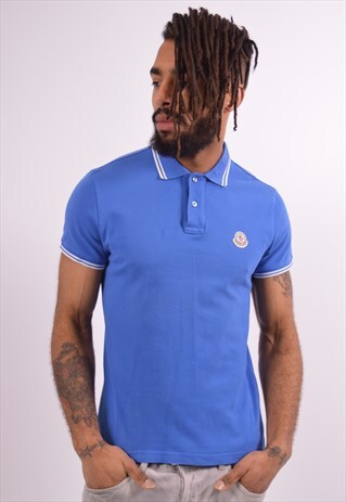 VINTAGE MONCLER POLO SHIRT BLUE