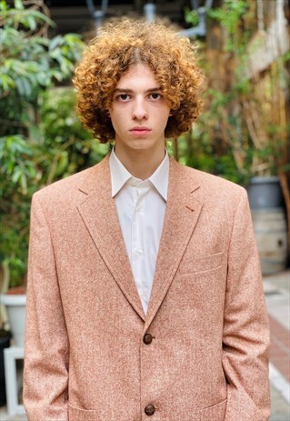 VINTAGE 90'S SALMON TWO BUTTON SINGE BREASTED BLAZER