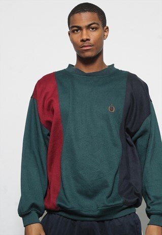 VINTAGE TOMMY HILFIGER LOGO OVERSIZED SWEATSHIRT GREEN