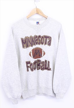 Vintage Russell Athletic Minnesota Sweatshirt Grey Pullover 