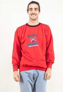 Vintage 80's Red Printed Sweatshirt