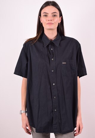 CALVIN KLEIN WOMENS VINTAGE SHIRT XL BLACK 90S