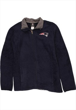 NFL 90's Patriots Full Zip Up Fleece Jumper Small (missing s