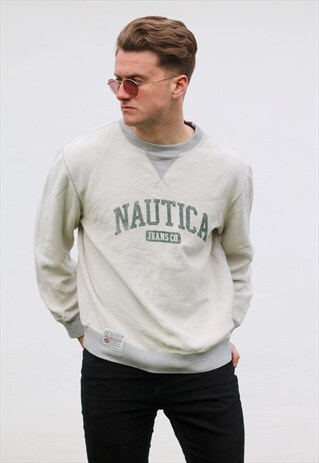 NAUTICA USA 90S JEANS CO RIBBED MINIMALIST SWEATSHIRT
