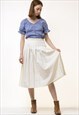 JAEGER GREAT BRITAIN IVORY BEIGE PLEATED SKIRT 5521