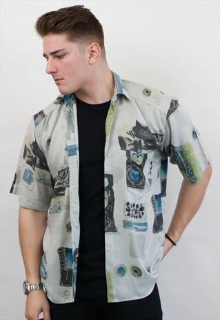VINTAGE ABSTRACT PATTERN SHIRT